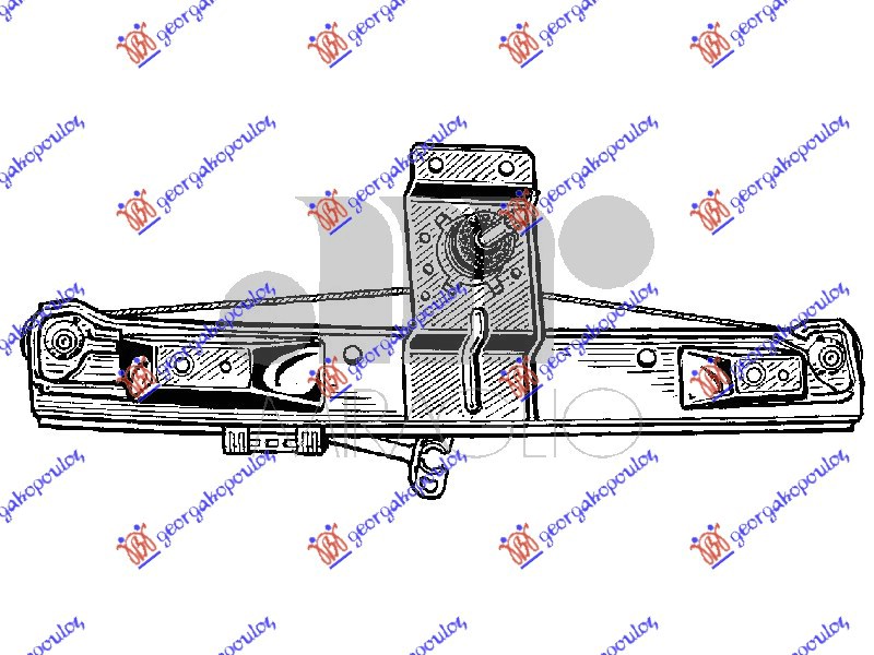PODIZAC ZADNJEG PROZORA MEHANICKI 5 VRATA (A KVALITET) OPEL CORSA D 2006-2015 (S07)