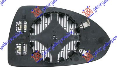 STAKLO RETROVIZORA SA GREJACEM (ASFERICNO) OPEL CORSA D 2006-2015 (S07)