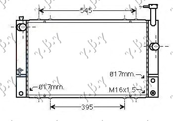 HLADNJAK MOTORA 1.5 HIBRID (600x350x16) TOYOTA PRIUS 2004-2009 (W2)