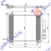 HLADNJAK KLIME DIZEL (385x308x20) OPEL AGILA 1999-2008 (H00)
