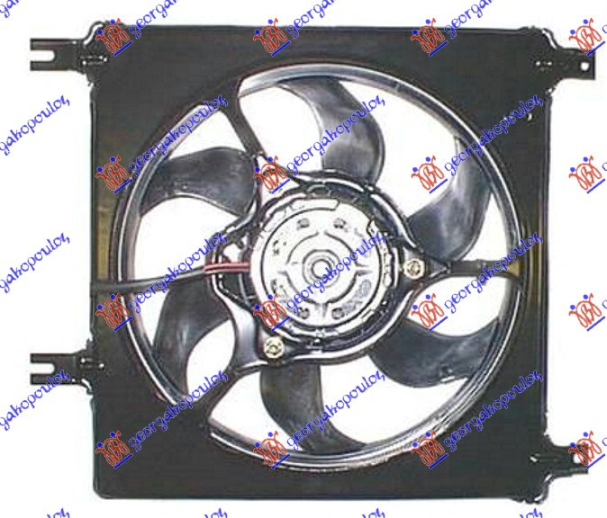 VENTILATOR KOMPLET (BENZIN) (+AC) (4 SRAFA) OPEL AGILA 1999-2008 (H00)