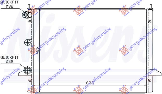 HLADNJAK MOTORA 2.8 i/24V (63.5x47) 00- SEAT ALHAMBRA 1995-2010 (7V8/7V9)