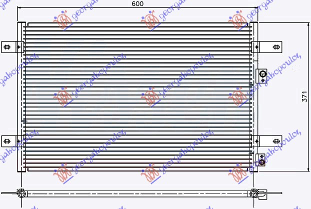 HLADNJAK KLIME BENZIN/DIZEL (545x368x20) 96-2000 SEAT ALHAMBRA 1995-2010 (7V8/7V9)