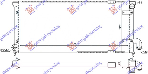 HLADNJAK MOTORA 1.9 TDi (68x30) SEAT TOLEDO 1995-1999 (1L2)