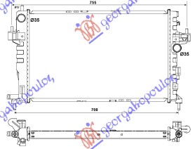 HLADNJAK MOTORA 1.3CDTi 1.7DTi DIZEL (60x35) OPEL CORSA C 2000-2006 (X01)