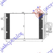 HLADNJAK KLIME 1.7 Di DIZEL (540x380) -2003 OPEL CORSA C 2000-2006 (X01)
