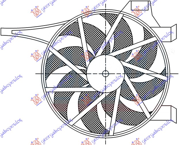 VENTILATOR KLIME KOMPLET (1.3/1.7 CDTi) (180W) OPEL CORSA C 2000-2006 (X01)