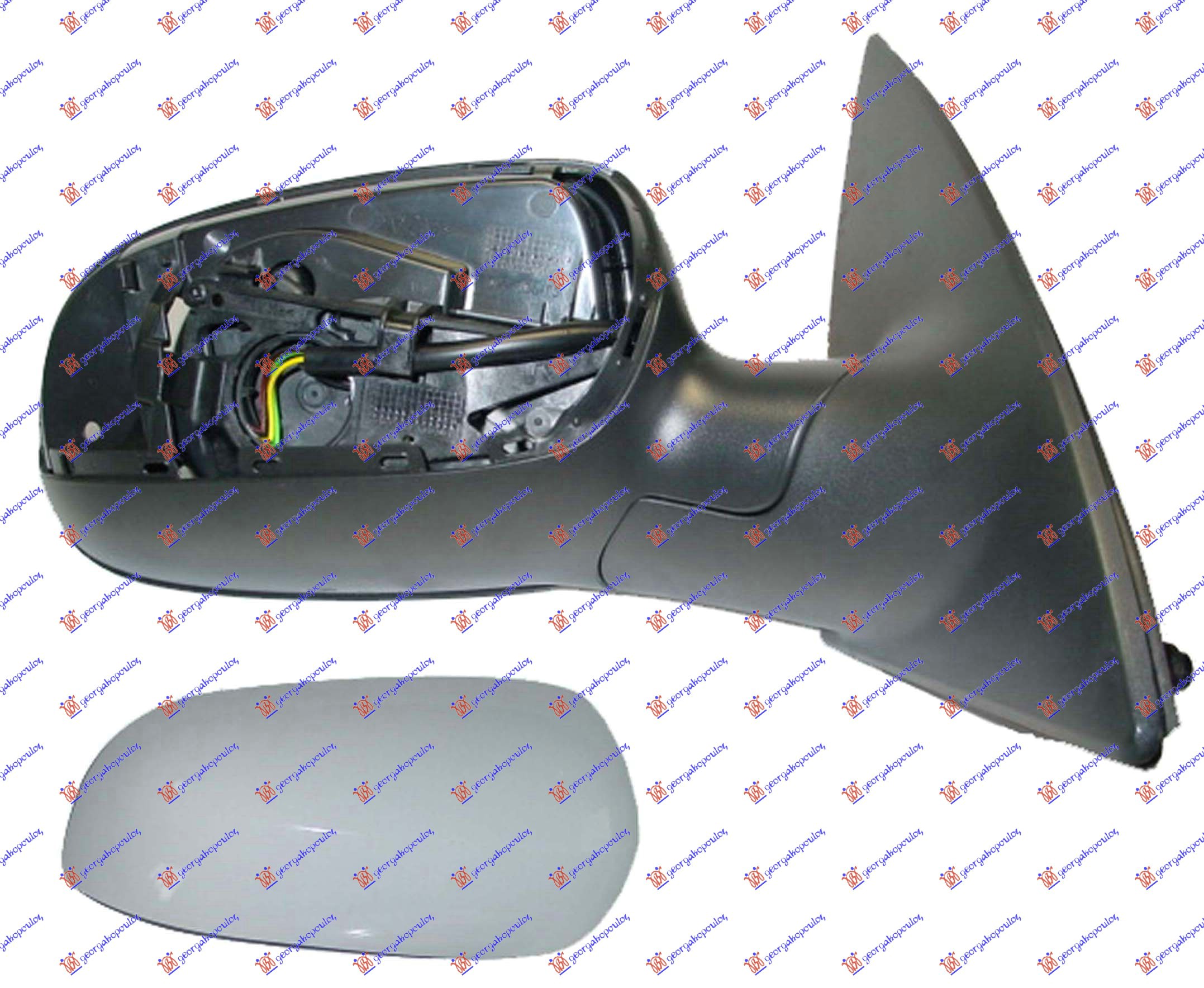 RETROVIZOR ELEKTRICNI SA GREJACEM PM (KONVEKSNO STAKLO) OPEL CORSA C 2000-2006 (X01)