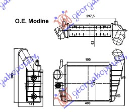 HLADNJAK INTERKULERA 1.9-2.4 JTD (240x195x62) ALFA ROMEO 156 2003-2005 (932)