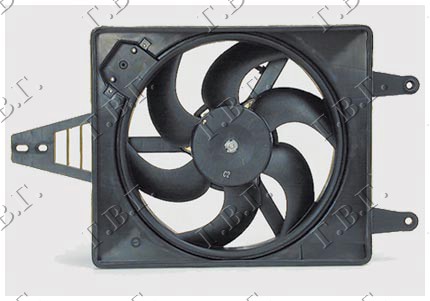 VENTILATOR KOMPLET (1.6/1.8/2.0 BENZIN) (-AC) ALFA ROMEO 156 2003-2005 (932)