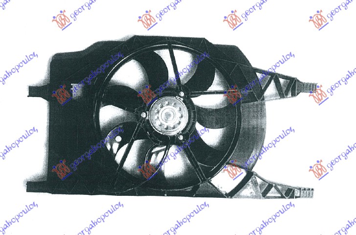 VENTILATOR KOMPLET (BENZIN/DIZEL) (+/-AC) RENAULT LAGUNA 2000-2007 (KG0/KG1)