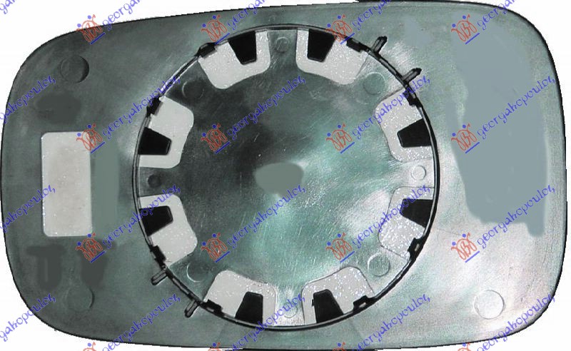 STAKLO RETROVIZORA SA GREJACEM PLAVO (KONVEKSNO) RENAULT LAGUNA 2000-2007 (KG0/KG1)