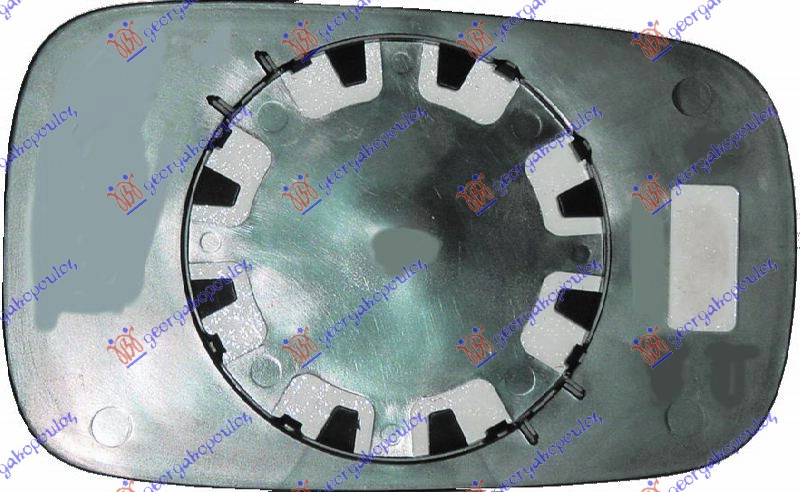 STAKLO RETROVIZORA SA GREJACEM PLAVO (ASFERICNO) RENAULT LAGUNA 2000-2007 (KG0/KG1)