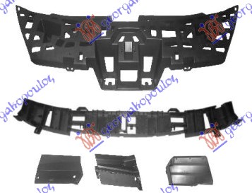 SINA PREDNJEG BRANIKA PLASTICNA (SET 5 KOM) RENAULT CLIO III 2009-2013 (BR0 1/CR0 1)