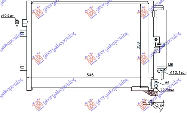 HLADNJAK KLIME 1.5 DCi (510x380) RENAULT CLIO III 2009-2013 (BR0 1/CR0 1)