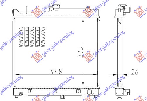 HLADNJAK MOTORA 1.3 BENZIN (MAN) (375X450X26) SUZUKI JIMNY 1998-2018 (SN)