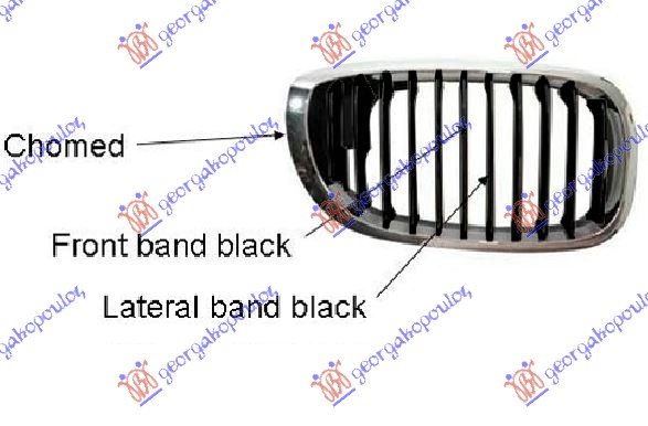 PVC MASKA HROM/CRNA BMW SERIES 3 COUPE/CABRIO 2003-2006 (E46)