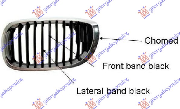 PVC MASKA HROM/CRNA BMW SERIES 3 COUPE/CABRIO 2003-2006 (E46)