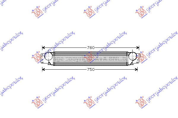 HLADNJAK INTERKULERA 2.0 CDTi MAN-AUTO (570x100x90) CHEVROLET CAPTIVA 2007-2012