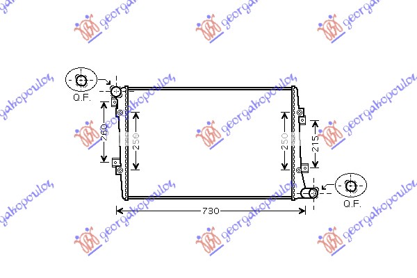 HLADNJAK MOTORA 1.2 TSI (62.5x45.2x34) SKODA OCTAVIA 5 2008-2013 (3U4)