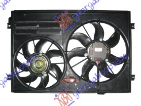 VENTILATOR (DUPLI) KOMPLET (BENZIN/DIZEL) (HLADNJAK 45cm) SKODA YETI 2009-2013 (5L)