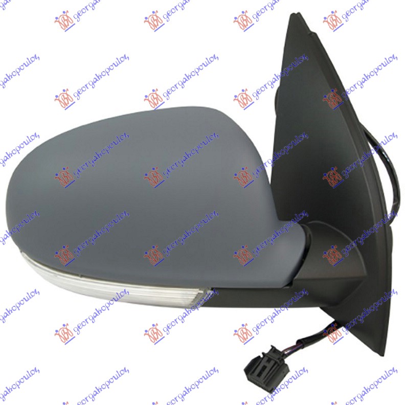 RETROVIZOR ELEKTRICNI SA GREJACEM PM (MIGAVAC) (KONVEKSNO STAKLO) VW GOLF 5 2004-2008 (1K1)