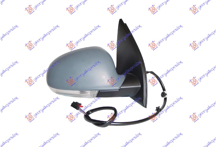 RETROVIZOR ELEKTRICNI SA GREJACEM PM (ELEKTRO-SKLOPIV) (MIGAVAC) (8 PIN) (KONVEKSNO STAKLO) VW GOLF 5 2004-2008 (1K1)