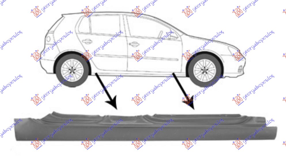 SAJTNA 5 VRATA VW GOLF 5 2004-2008 (1K1)