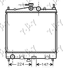 HLADNJAK MOTORA 1.0/1.2/1.4/1.6 BENZIN (ENGLESKA) NISSAN NOTE 2006-2013 (E11/NE11)