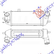 HLADNJAK INTERKULERA 1.4-1.6 CRDi DIZEL (300x160x90) HYUNDAI i20 I 2008-2012 (IB/GB/PB/PBT)