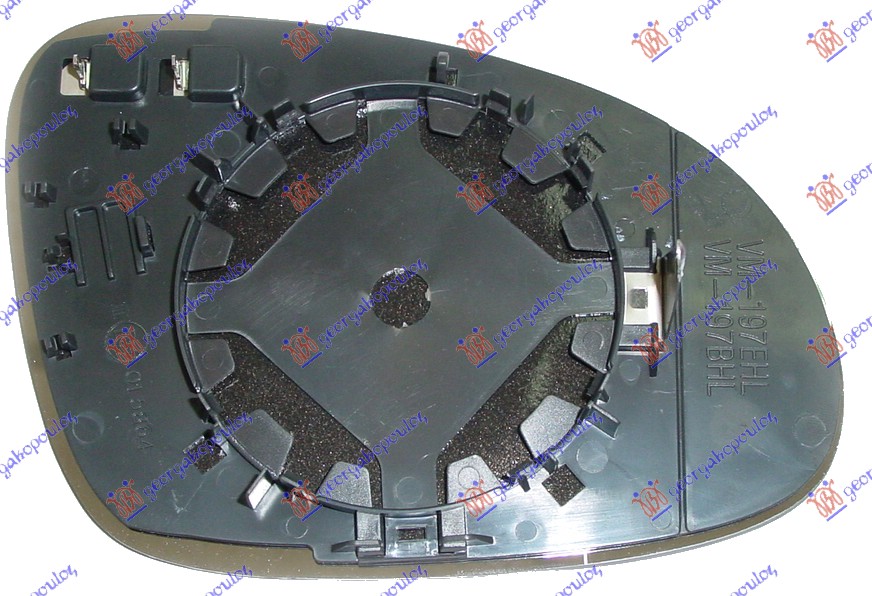STAKLO RETROVIZORA SA GREJACEM PLAVO (ASFERICNO) VW GOLF PLUS 2004-2009 (5M1/521)