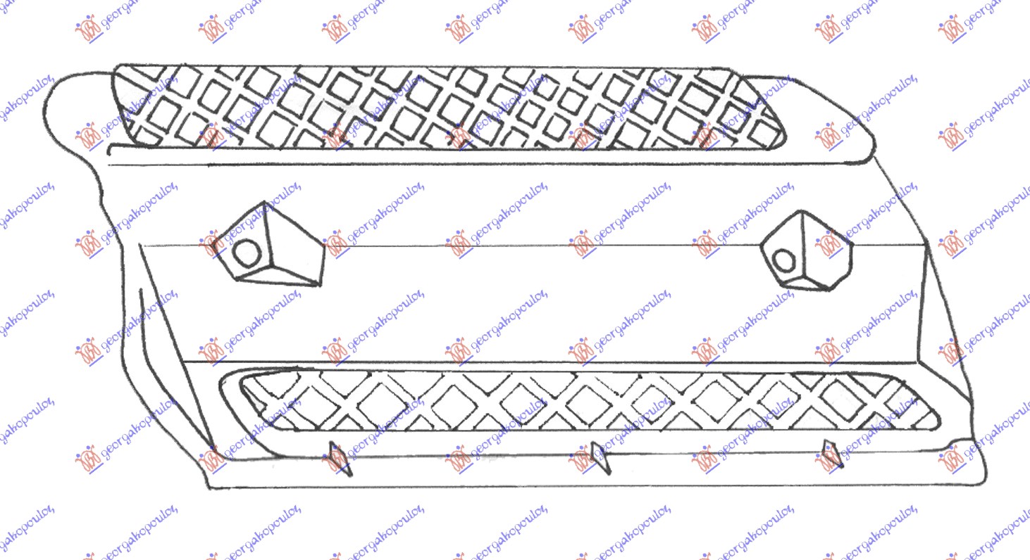RESETKA PREDNJEG BRANIKA 3 VRATA FIAT PUNTO 1999-2003 (188)