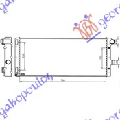 HLADNJAK MOTORA 1.9 DIZEL (+AC) (70x30.6x38) FIAT PUNTO 1999-2003 (188)