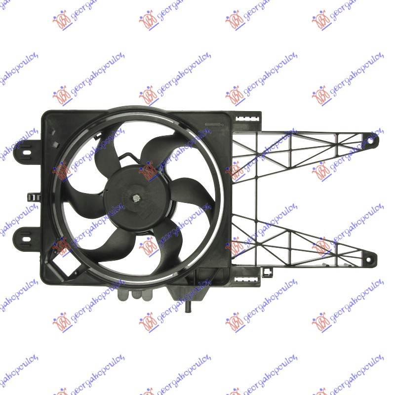 VENTILATOR KOMPLET (+AC) (VALEO TIP) FIAT PUNTO 1999-2003 (188)