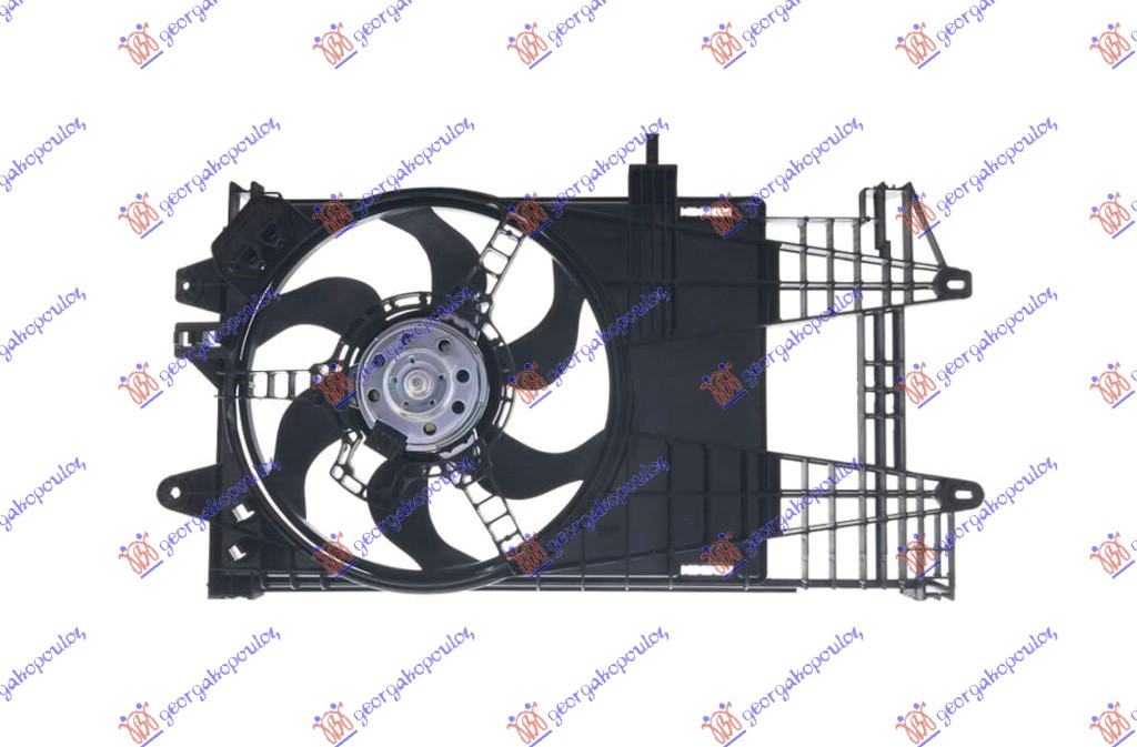 VENTILATOR KOMPLET (+AC) 02-03 (MARELLI TIP) FIAT PUNTO 1999-2003 (188)