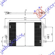 HLADNJAK KLIME BENZIN (44x350x16) 2003- FIAT PALIO 1999-2004 (178/173/373/374/171)