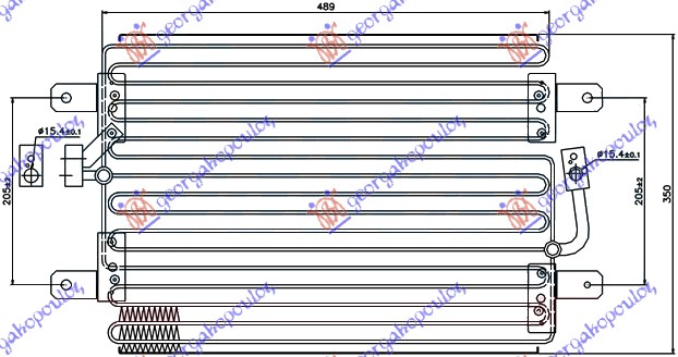HLADNJAK KLIME 1.6 BENZIN (480x350x25) FIAT PALIO 1999-2004 (178/173/373/374/171)