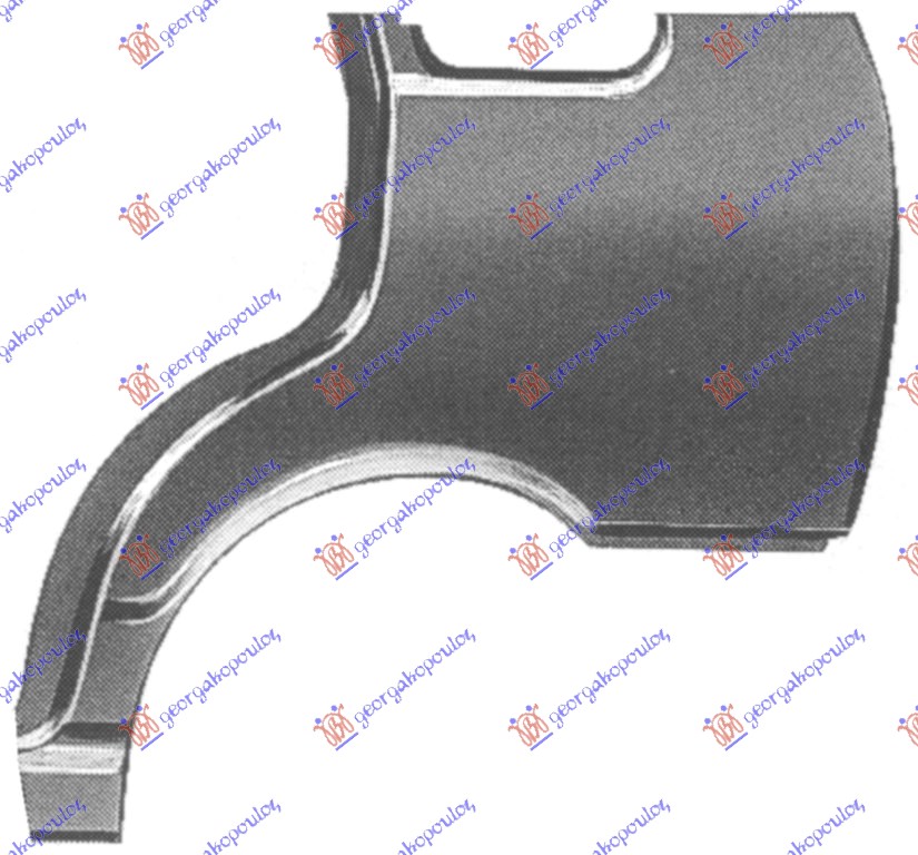 ZADNJI BLATOBRAN 5 VRATA FIAT UNO 1983-1989 (146/158)