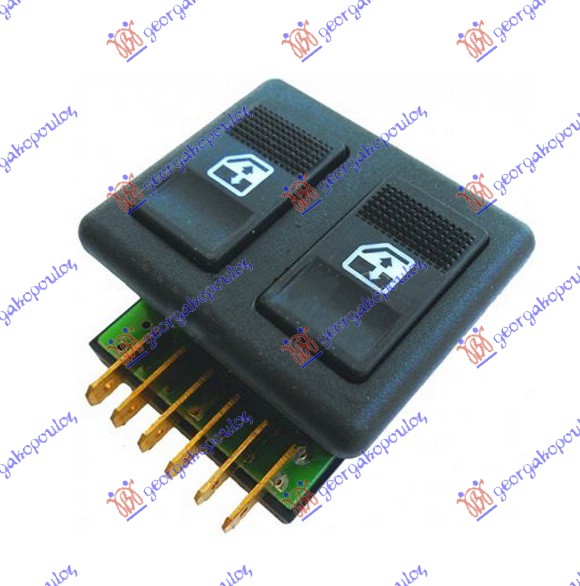 PREKIDAC U PREDNJIM VRATIMA (2 TASTERA) (6 PIN) FIAT UNO 1983-1989 (146/158)