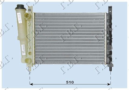 HLADNJAK MOTORA 1.1/1.3/1.4/1.5 (441x322x34) FIAT UNO 1989-1993 (146/158)