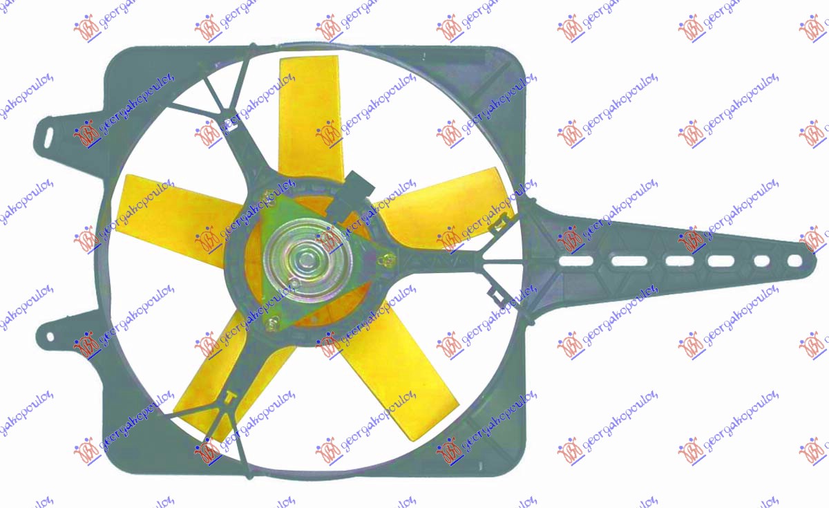 VENTILATOR KOMPLET (1.1/1.4) (-AC) FIAT TEMPRA 1990-1995 (159)