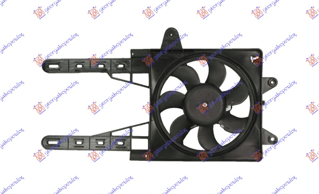 VENTILATOR KOMPLET (60/75/90) (DIZEL) (-AC) -97 FIAT PUNTO 1995-1999 (176)