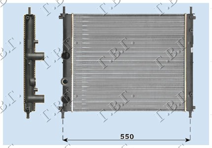 HLADNJAK MOTORA 1.2/1.4/1.6 16V (+AC) BEZ POSUDE (47.5x41.5) FIAT BRAVO 1995-2002 (182)