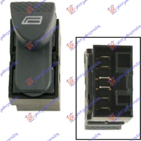 PREKIDAC U PREDNJIM VRATIMA (CRNI KONEKTOR) (6 PIN) FIAT BRAVA 1995-2003 (182)