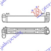HLADNJAK INTERKULERA 2.0 DCi (655x105x100) RENAULT MEGANE COUPE 2008-2014 (DZ0/DZ1)
