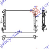 HLADNJAK MOTORA 1.2/1.6 12/16V / 1.2/1.6 TDi (65x34) (MEHANICKI SPOJ) VW POLO 2009-2014 (6R1)
