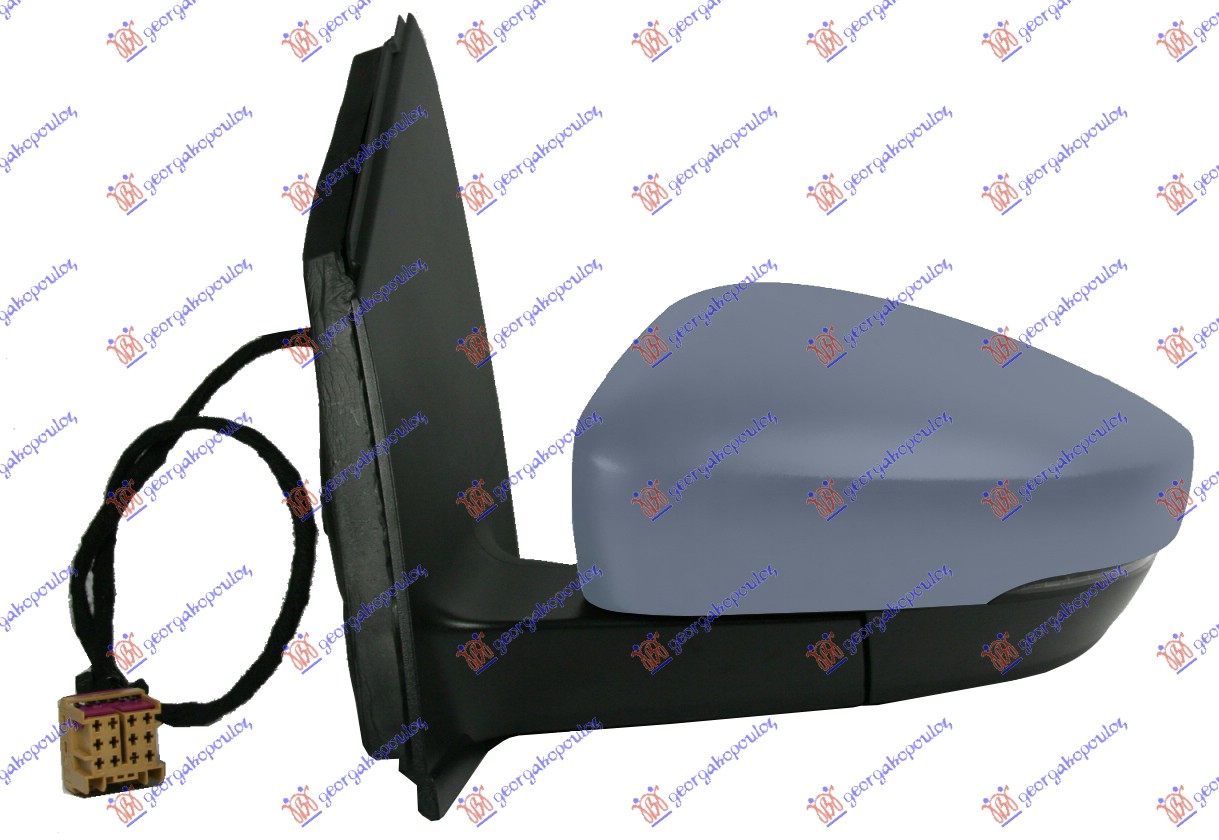 RETROVIZOR ELEKTRICNI SA GREJACEM PM (MIGAVAC) (CETVRTASTI KONEKTOR) (ASFERICNO STAKLO) VW POLO 2009-2014 (6R1)