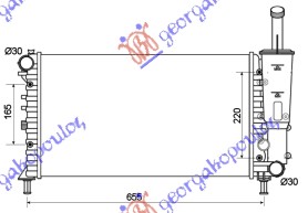 HLADNJAK MOTORA 1.2 8V/16V 03- (58x31.7x18) (VALEO TIP) FIAT PUNTO 2003-2011 (188)