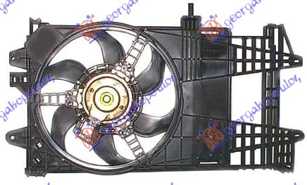 VENTILATOR KOMPLET (1.2i 8V/16V) (+/-AC) (DENSO TIP) FIAT PUNTO 2003-2011 (188)