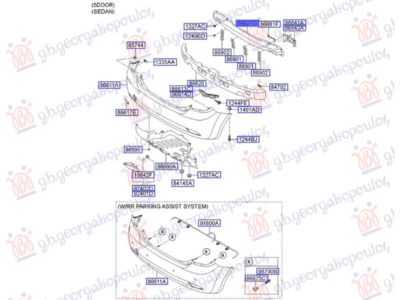 SINA ZADNJEG BRANIKA (ORIGINALNI) KIA CEED 3D 2010-2013 (ED)